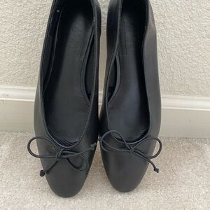 Zara Bow Trim Ballet Flats, 36